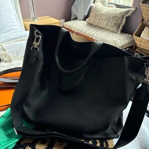 Tiffany & Co. Black Leather Tote